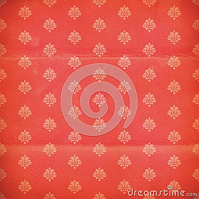 Damask Wallpaper on Weathered Trendy Red And Pink Damask Wallpaper With Spots