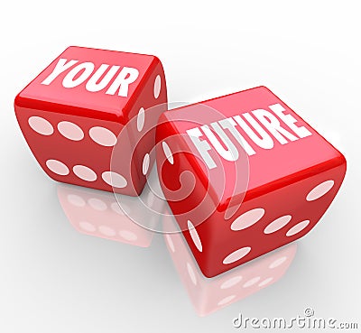 Home > Royalty Free Stock Photos: Red Dice - Gambling Your Future