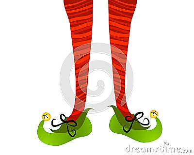  Character Shoes on Red Elf Stockings Green Shoes  Click Image To Zoom