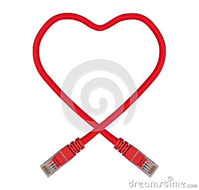 Ethernet Network on Stock Photos  Red Heart Shaped Ethernet Network Cable  Image  17906898