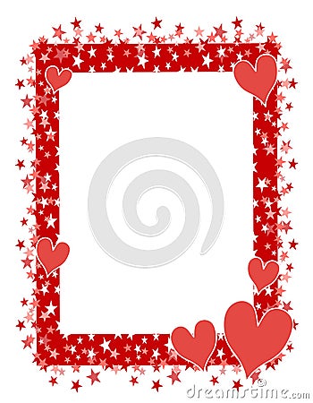 Pictures Of Hearts And Stars. RED HEARTS STARS FRAME OR