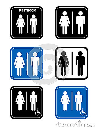 Men Women Restroom Signs