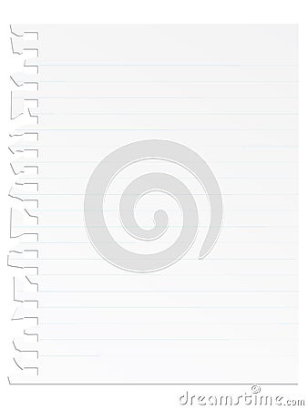 Stock Photography: Ripped lined note paper