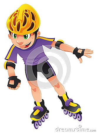 rollerblade boy stock images - image: 1055563