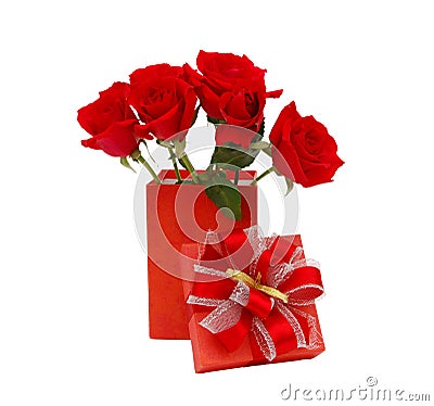 Flower Gifts on Royalty Free Stock Images  Rose Flower Gift Birthday  Image  17959959