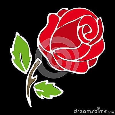 black rose stencil