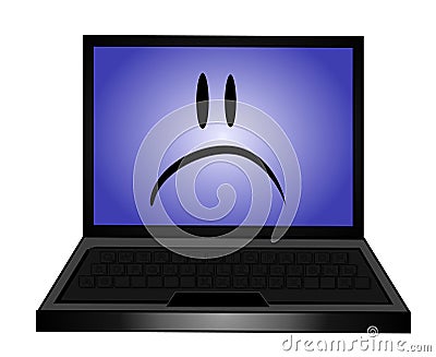 Computer Clipart Images on Stock Photo  Sad Laptop Computer Clip Art  Image  2776060