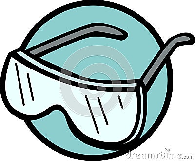 glasses icon. safety glasses icon.