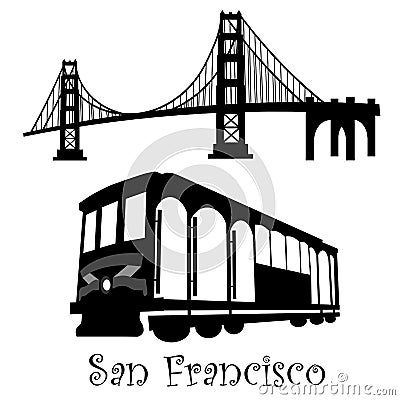 golden gate bridge drawing clip art. SAN FRANCISCO GOLDEN GATE