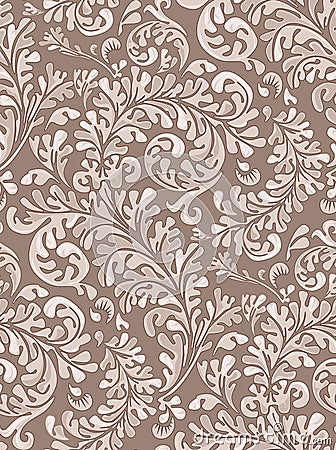 Patterned Wallpaper on Royalty Free Stock Images  Seamless Vintage Wallpaper Pattern