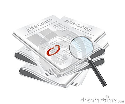 Advertising Classified on Home   Royalty Free Stock Image  Search For Job On Classified Ads
