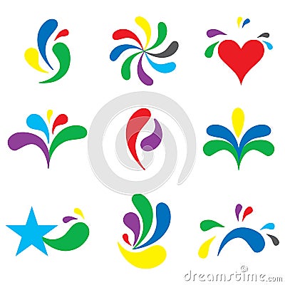 Free Logo Design Online on Set Of Cute Branding Logos  Design Elements Royalty Free Stock Photos