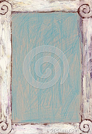 Free Vintage Wallpaper Backgrounds on Distressed And Textured Surface With Frame Drawn And Painted By Hand