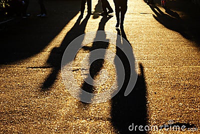 SHADOWS OF PEOPLE ON ROAD (click image to zoom)