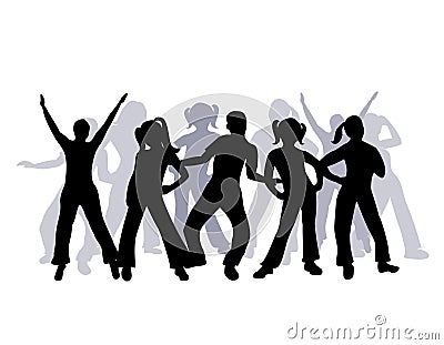 people dancing silhouette. SILHOUETTE GROUP OF PEOPLE