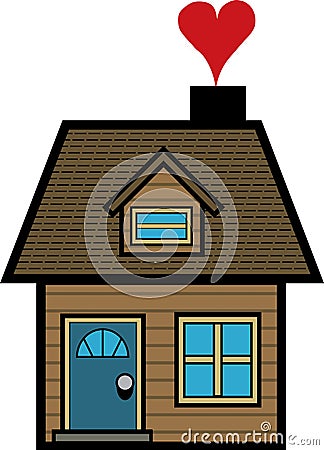 House Dream on Simple Cartoon House Royalty Free Stock Photography   Image  8445097