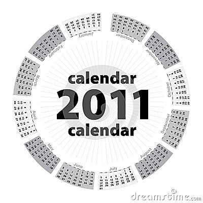 Calendar 2011 on Vector Illustration  Simple Creative Calendar Of 2011  Image  15723118