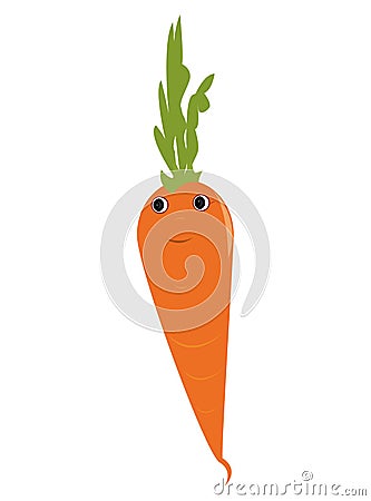 cartoon carrot characters. Happy carrot cartoon on a