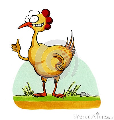 Funny Stock Photos on Smiling Chicken Funny Cartoon Royalty Free Stock Image   Image
