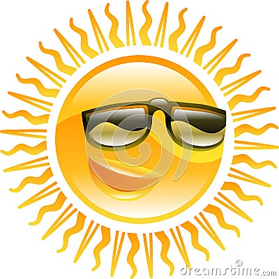 clipart sunglasses. clip art sun with sunglasses.