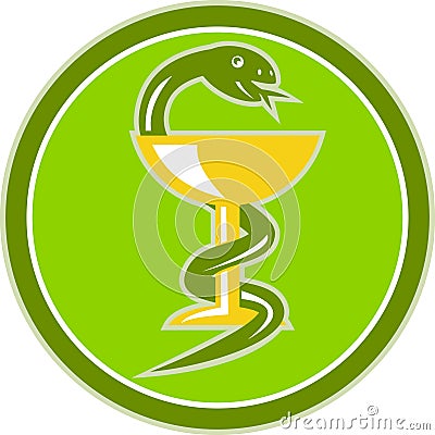 snake wine cup medicine symbol thumb13757792