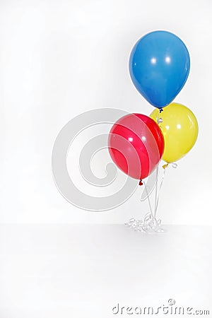 birthday party balloons. Solated Birthday Party