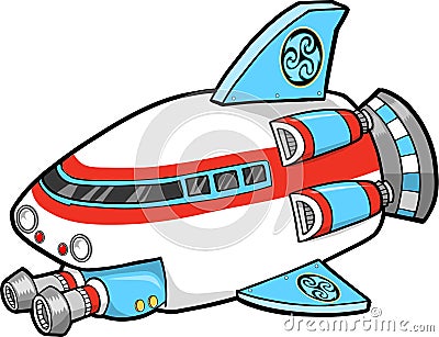 Spaceship Vector Illustration Royalty Free Stoc