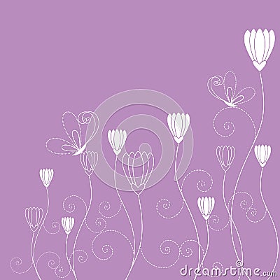 Sweet Wallpaper Backgrounds on Springtime Purple White Floral Butterfly Wallpaper Royalty Free Stock