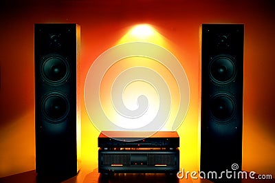 Stereo Systems  Home on Home   Royalty Free Stock Images  Stereo Sound System