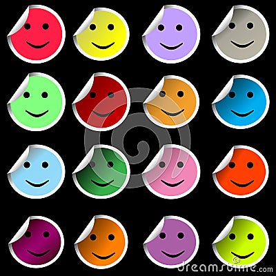 Stickers With Funny Faces Royalty Free Stock Images - Image: 16266919