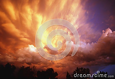 Storm Clouds At Sunset Royalty Free Stock Image - Image: 3676906