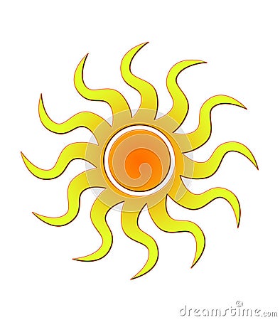 Sunshine - Sun Clip Art Illustration Keywords: