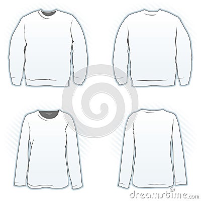 sweatshirt vector template. SWEATSHIRT DESIGN TEMPLATE SET