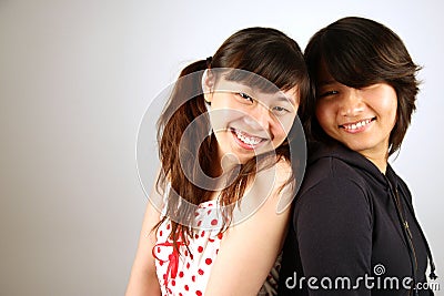 Sweet Girls on Home   Stock Images  Sweet Asian Chinese Girls