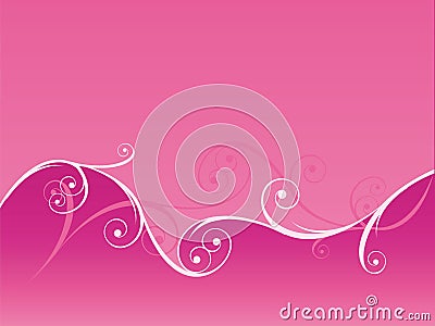 pink background. White swirls on pink gradients. Keywords: background colors curls gradient 