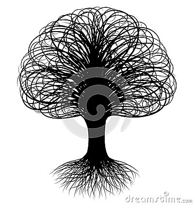oak tree silhouette clip art. pine tree silhouette clip art.