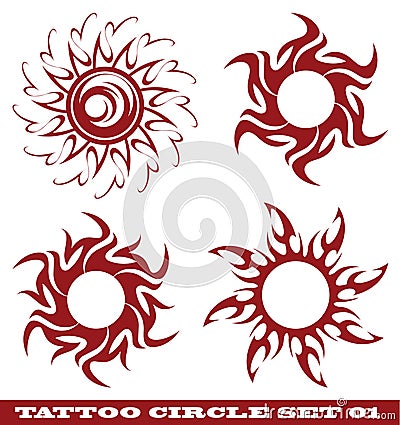 Circle Shaped Floral Tattoos on Tattoo Circle  Click Image To Zoom