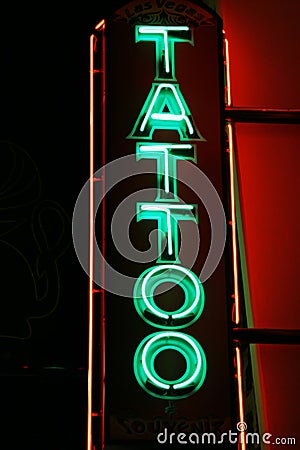 neon tattoo sign. Images: Tattoo neon lights