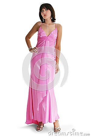 Girls Dress on Teen Girl In Pink Formal Dress Stock Images   Image  307474