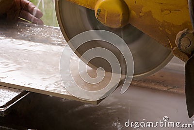 Table   Tile on Royalty Free Stock Photos  Tile Saw Cutting Tile  Image  12498818