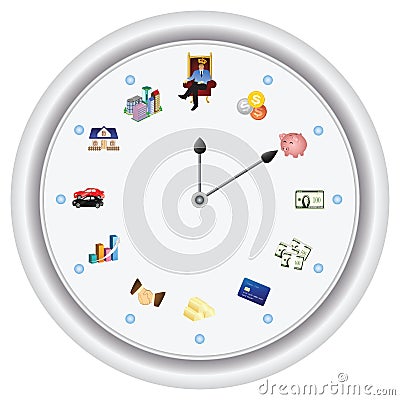 Bitmap Vector Free on Time Is Money    Vector Only  No Bitmap Royalty Free Stock Images