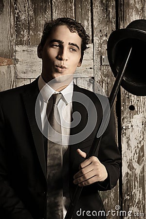 top hat and cane. Royalty Free Stock Photos: Top hat and cane