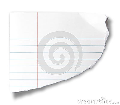 Notebook Paper on Torn Piece Of Notebook Paper  Click Image To Zoom