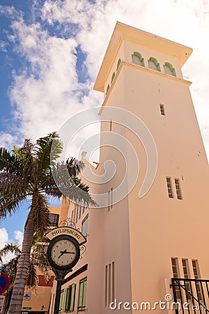 Philipsburg St. Maarten Pictures. TOWN CLOCK OF PHILIPSBURG, ST.