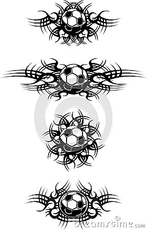 Soccer Tattoos on Royalty Free Stock Photo  Tribal Soccer Balls  Image  10322895