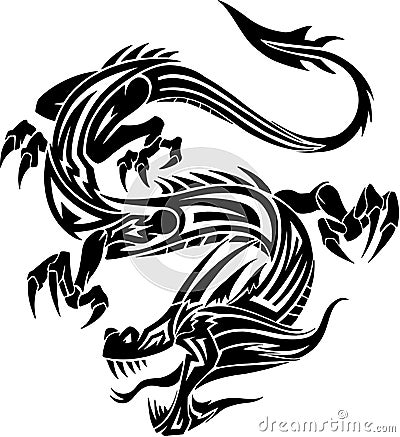 tribal tattoo dragon. TRIBAL TATTOO DRAGON (click