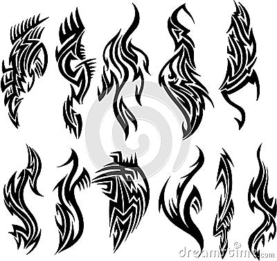 Stock Vector Images Free on Tribal Tattoo Set Vector Royalty Free Stock Photo   Image  4525305