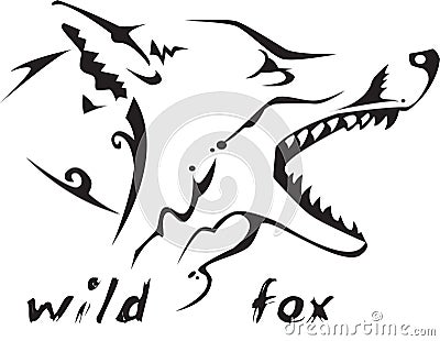 TRIBAL TATTOO WILD FOX (click image to zoom)