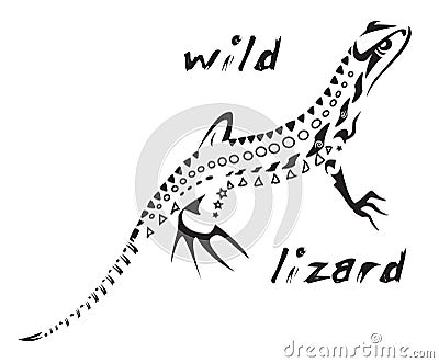 TRIBAL TATTOO WILD LIZARD (click image to zoom)