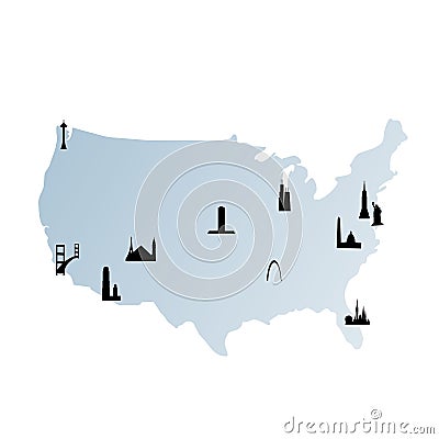 United States Map Landmarks